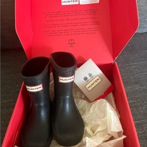 Hunter Kids Black Rain Boots